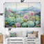 «Green Succulent Desert Charm» - ensemble de salon d'art mural-1180562984-1180562999