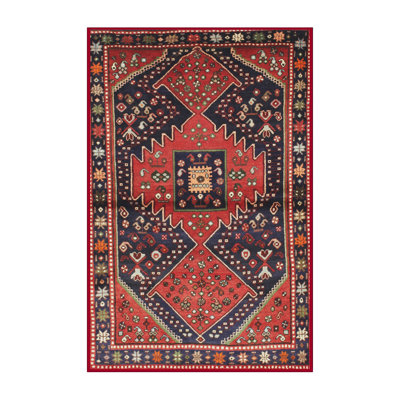 Oriental Area Rug in Red/Rust/Blues/Brown/Green