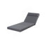 Ensemble de méridienne avec repose-tête, espace disponible sur un côté, bois d'acacia noir avec coussins de salon résistants à l'eau (gris foncé et 3 fois et 4 pouces) - version crème / beige assortie disponible-1648758435-1648758434