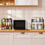 Organisateur de comptoir de cuisine, organisateur de station de café pour comptoir, tablette de comptoir de cuisine à 2 niveaux, étagère à épices en bois, étagère de bureau peu encombrante