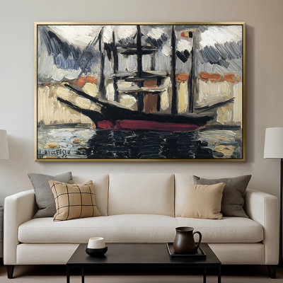 Two Boats Side by Side, Port of Marseilles, c. 1916-Henri Matisse-Framed Gallery Wrapped Canvas