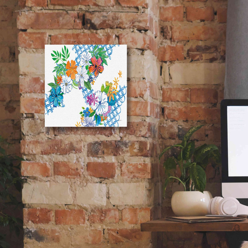 «Epic Graffiti» «Flower Power I» par Mike Schick, art mural sur toile giclée, 12 po x 12 po