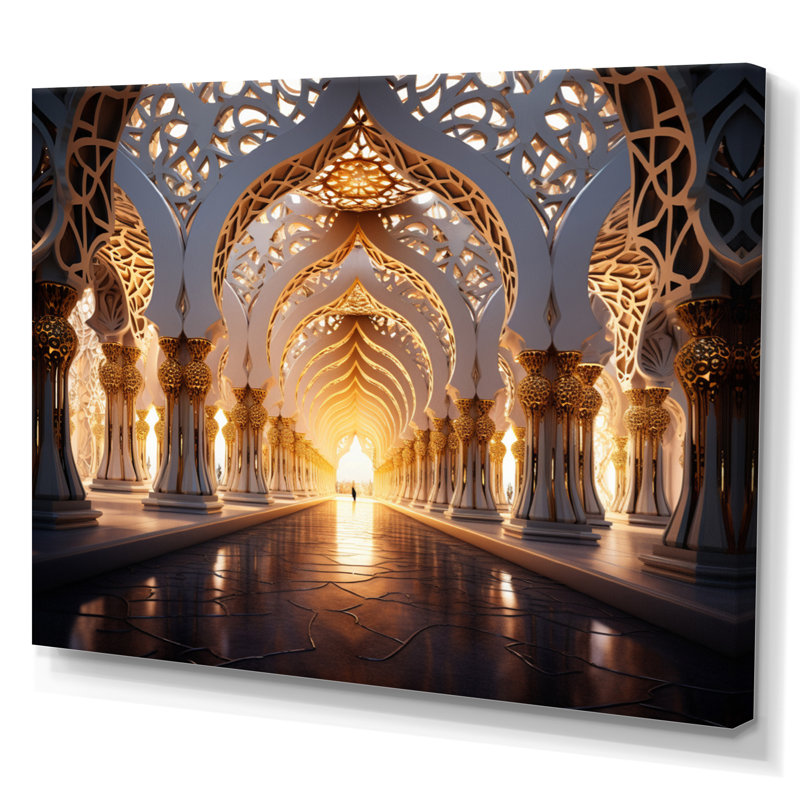 Art de l'Islam, Architecture islamique II - Art mural de l'Islam, H 30 po x l 40 po x P 1,5 po, Toile tendue