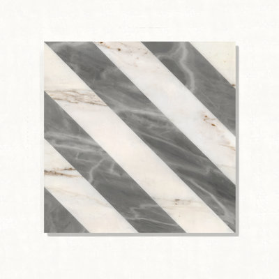 12*12 Waterjet marble,White Grey 2 color, natural marble, for floor and wall,polished marble tile, natural stone, 1 box 8 pcs