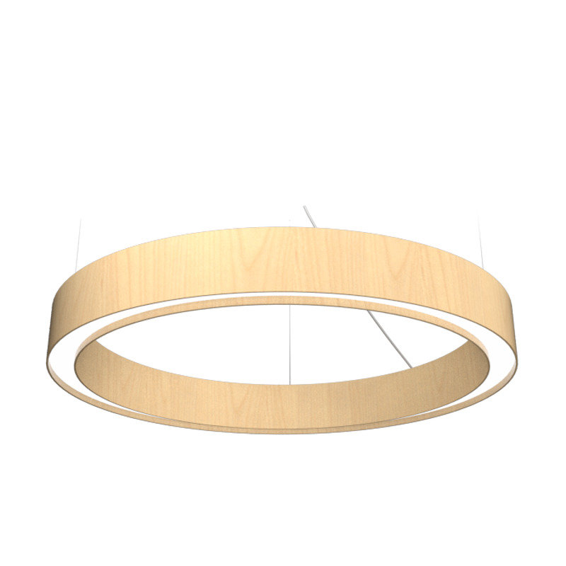 Cilíndrico 1 - Light LED Chandelier, Maple, 4.68" H x 35.1" W x 35.1" D