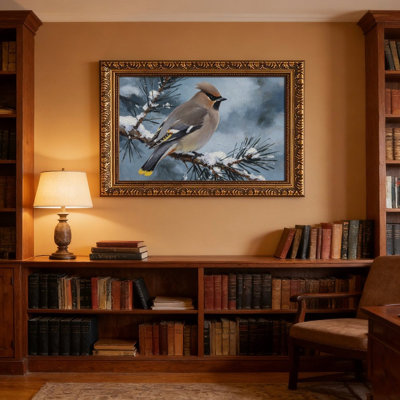 Bohemian WaxwingOrnate Vintage Wall Frame – Decorative Gold Frame for Art.