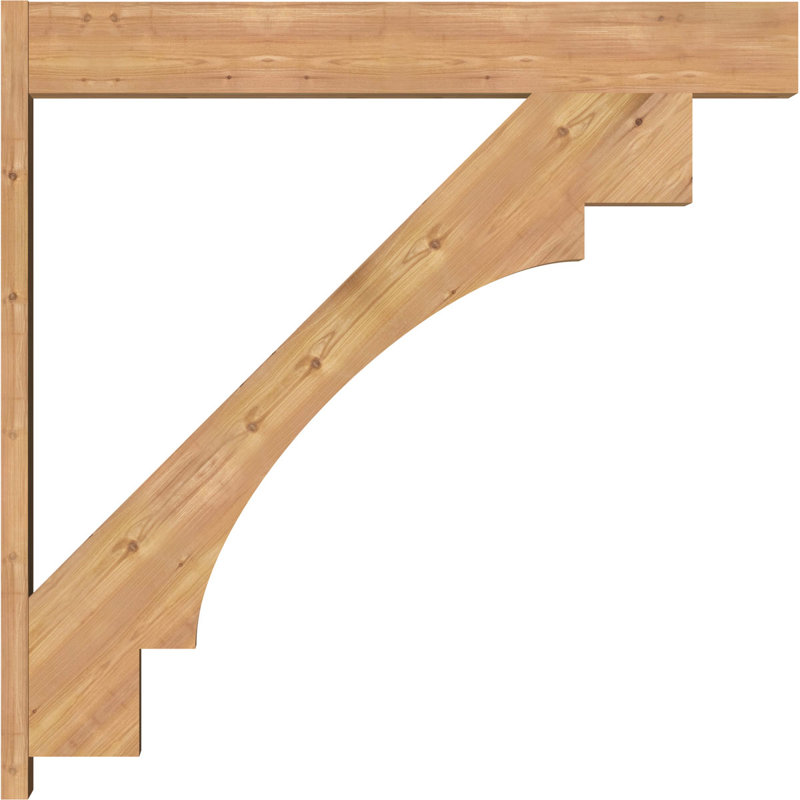 Persienne en bois Merced Block Rustic Timber, P 48 po x H 48 po, Sapin Douglas de 7 1/2 po (lisse)