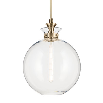 1 Light Pendant with Clear Glass