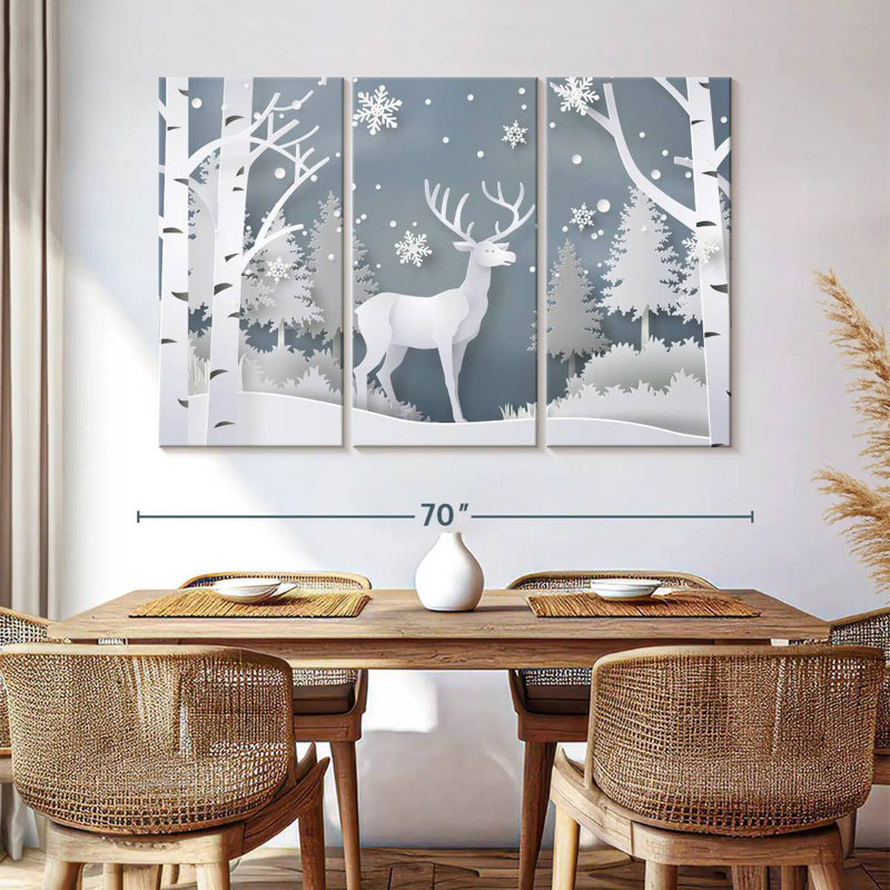 Snow White Deer, 24" H x 38" W