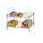 TRINITY 2-Tier Chrome Wire Steel Can Organizer w/ Adjustable Dividers