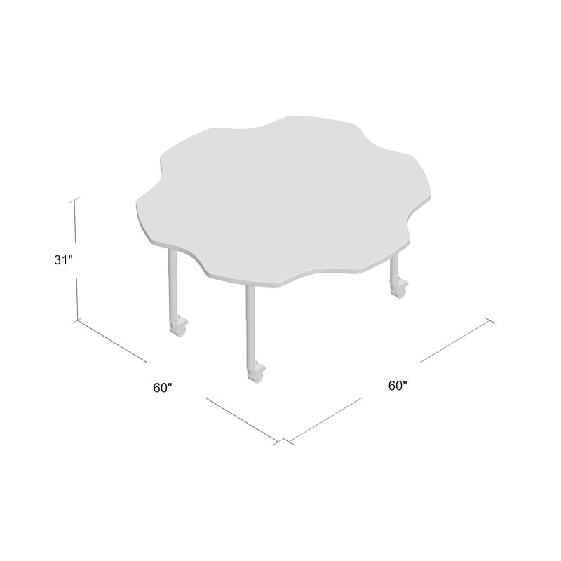 Tables d'activités à six feuilles Berries®, Gris, Vert