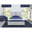 Delta Children Upholstered Twin Size Bed With Headboard, Premium Wood Slat Support, No Box Spring Needed, Easy Assembly, Stripe-2047285166