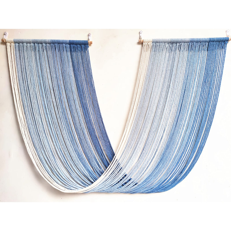Grande tête de lit art déco murale en macramé à accrocher au mur tapisserie Tie-Dye, 52 po x 34