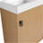18.5" Wall-Mounted Bathroom Vanity With Resin Sink, Soft Closed Single Door, MDF, Nature Wood-600474553