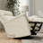 Global Home Swivel Glider Recliner With Manual Adjustable Headrest & Footrest In Faux Leather Bentley Oyster-1261202661