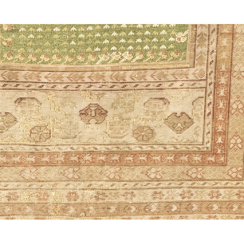 Tapis beige noué à la main de haute qualité