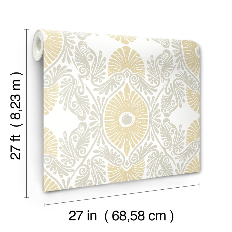 Rouleau de papier peint Gery, Jaune