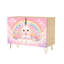 Buffet buffet avec rangement Mignon lapin arc-en-ciel fleurs de jardin avec 2 portes pour le salon et la cuisine