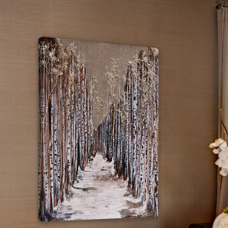 "aspen de oliveraies" , reproduction d’art sur toile tendue, H 60 po x l 40po x P 1,5 po