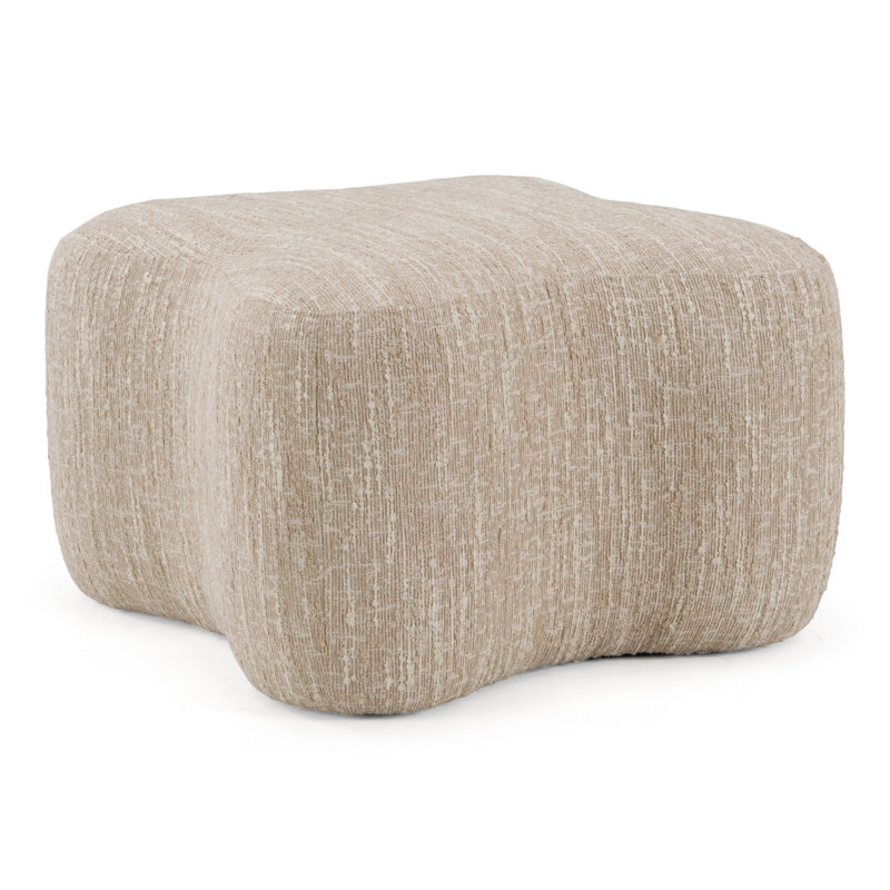 Spiro Beige Fabric Ottoman