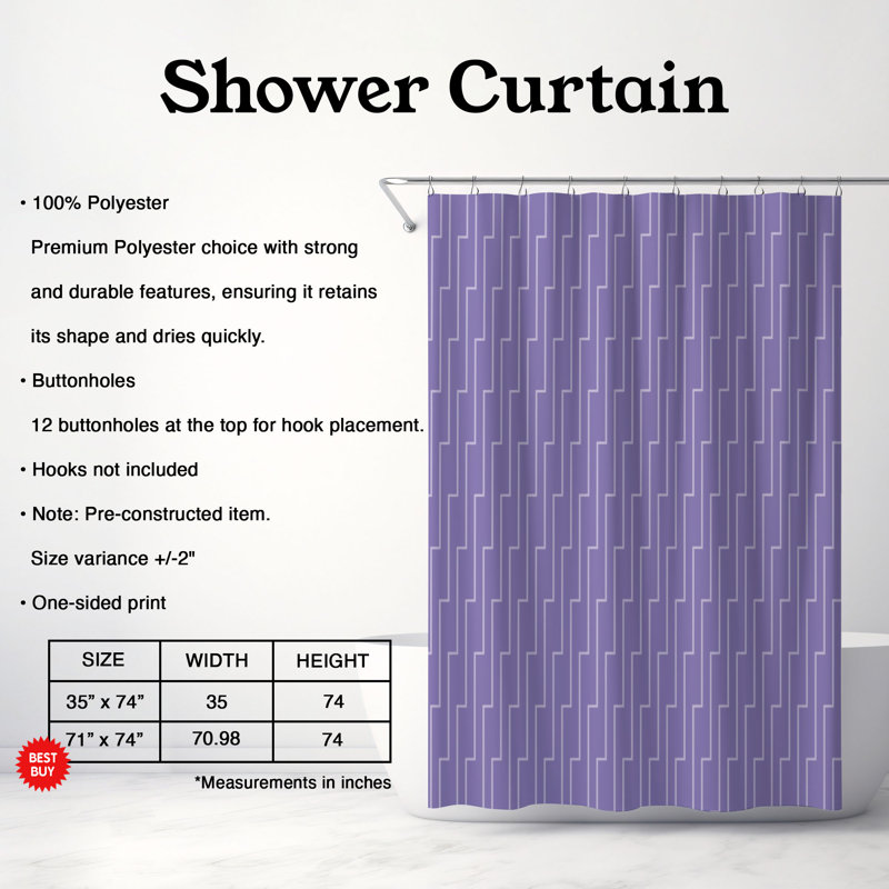 Mermaid Whimsy - Premium Shower Curtain, 74"H x 71"W