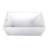 Kingston Brass Aqua Eden 51-Inch Acrylic Rectangular Double Ended Freestanding Tub with Drain