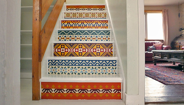 DIY Hand-painted stairs