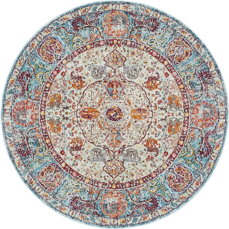 Oriental Indoor Rug, Round 5'5"