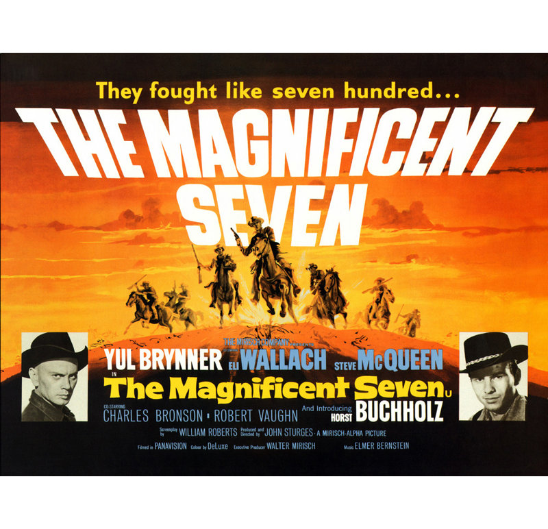 Magnificent Seven, 14" H x 18" W