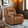 Genuine Leather Zero Wall Power Recliner with Adjustable Headrest