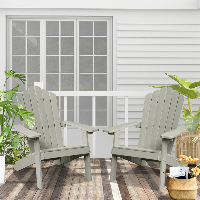 Outdoor Adirondack Chair, Light Gray