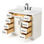 Tidworth 42' Solid Wood Single Bathroom Vanity with 1.5' White Quartz Top-2020430957-2053305212
