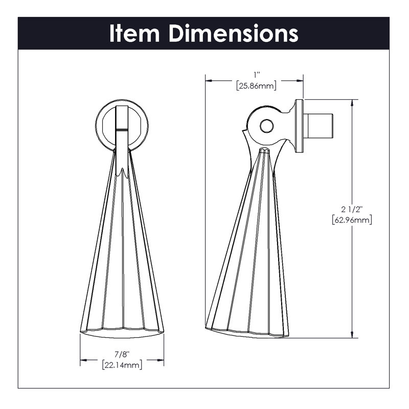 Bijou Laurel Collection Pendant Pull 2-7/16 Inch x 7/8 Inch, Matte Black