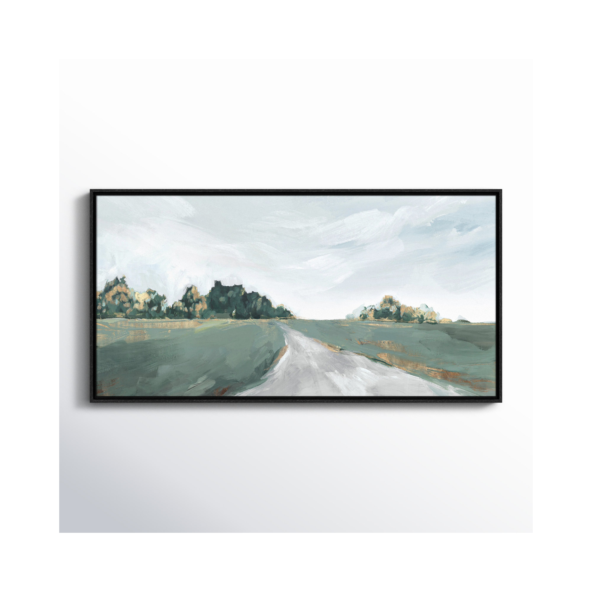 Field of Dreams by Isabelle Z - Painting Print, Espresso, 21.5" H x 41.5" W, Picture Framed Canvas