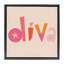 Diva Patterned Whimsical Text Floating Frame, design by Sazerelli Designs-1426266121-1426266122