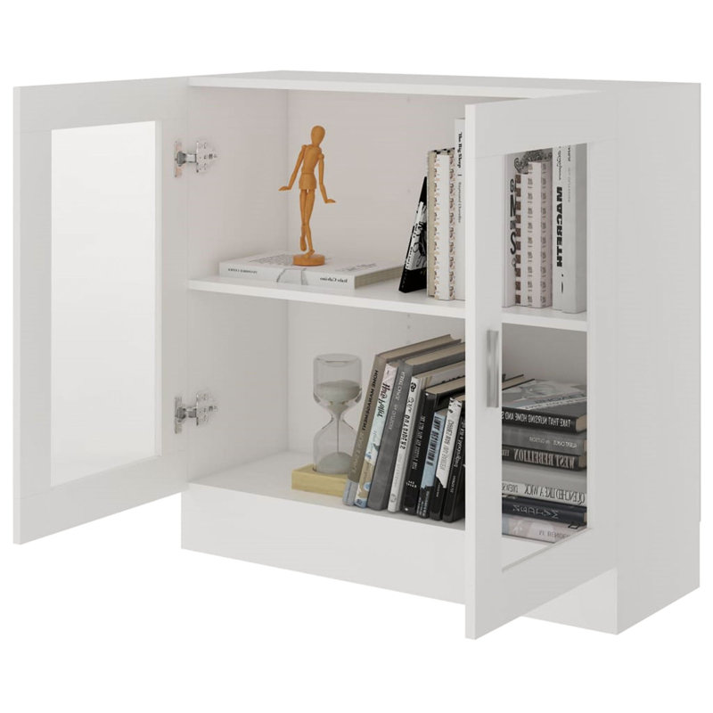 Iemanja 80cm H x 82.5cm W Standard Bookcase, White/Clear
