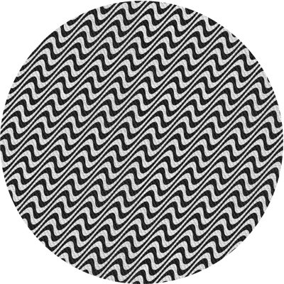 Tapis de zone noire à motifs