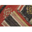 Charme bohémien: tapis kilim rayé multicolore 6 x 9