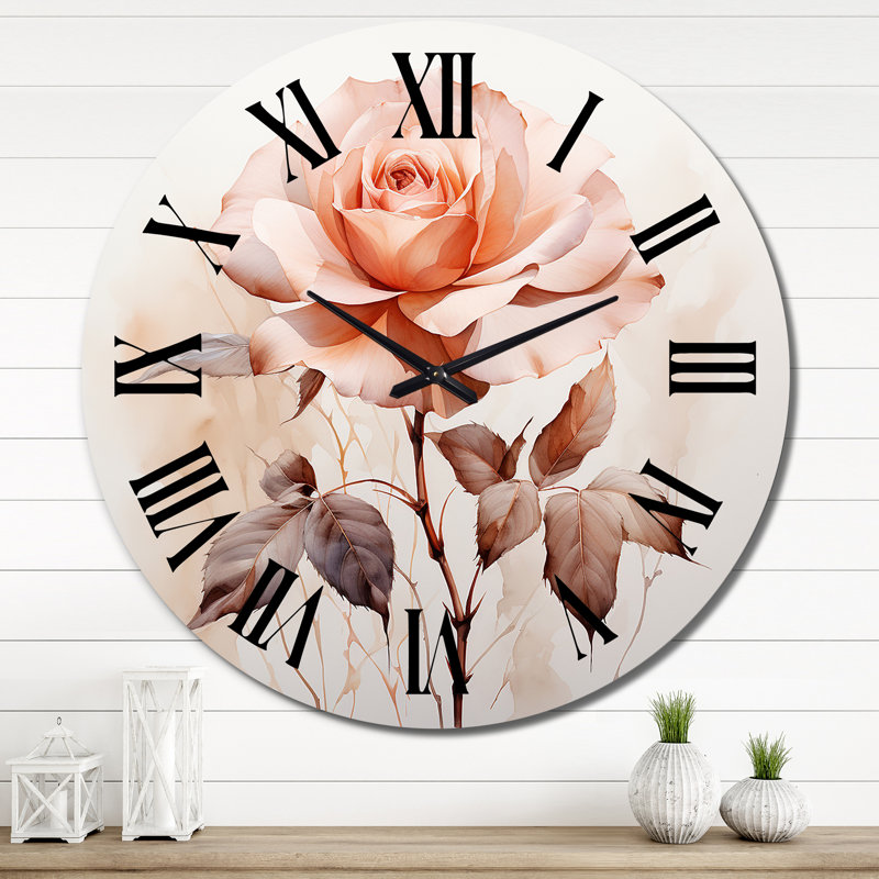 Horloge murale Chariese - Abstract Botanicals, Très grand
