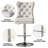 Modern Velvet Adjustable Swivel Counter Height Stools With Tufted Back Dining Chairs-1783443256