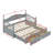 Rosamond Wooden Twin Size Daybed with Twin Size Trundle, Extendable Daybed with Two Drawers-546882335