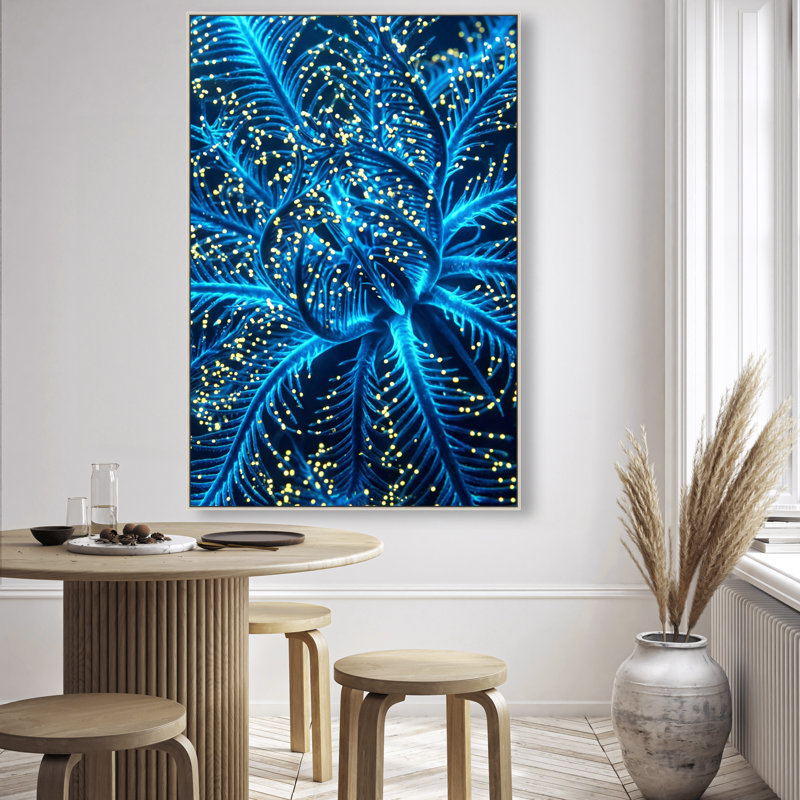 Neon Bloom Print by Oliver Gal, 16"H x 11"W, Silver Floater Frame