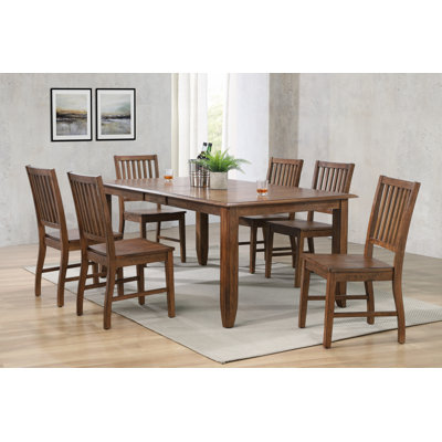 Huerfano Valley Extendable Solid Wood Top Four Leg Dining Set