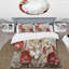Ensemble de housse de couette rouge et blanc Crimson Flower S Embrace - Flower-107147662
