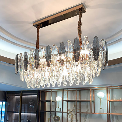 10 - Light Crystal Rectangular Pendant