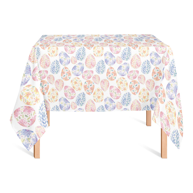 Square Floral Easter Tablecloth