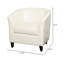 Fauteuil d'appoint confortable en ivoire, design moderne pour le salon
