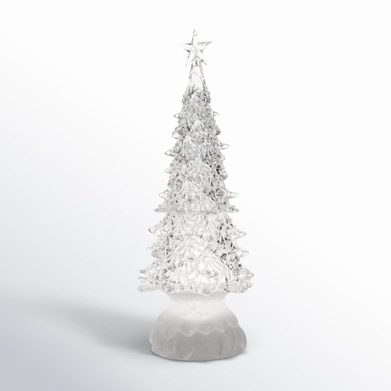 18.5"H Christmas Lighted Rotating Table Tree