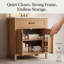 Meuble-lavabo en bois naturel de 30 po avec lavabo en résine