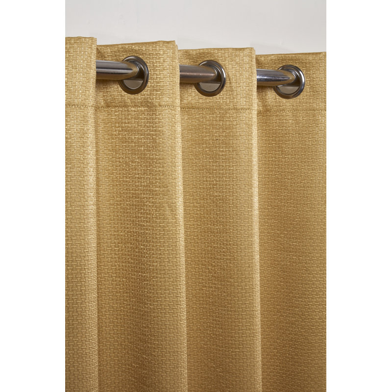Ambiance Blackout Curtain Pair, 116 W x 137 D cm, Ochre